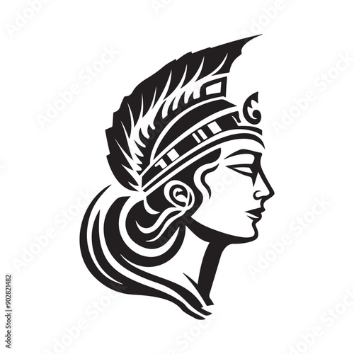 Roman emperor logo design Vector Images. Illustration of a Roman Emperor isolated on white background