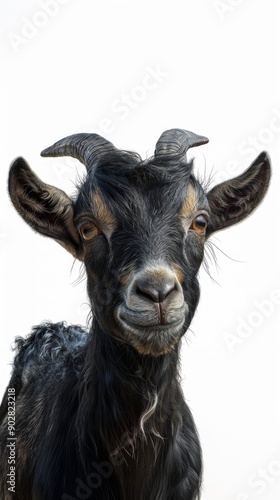 Close-up of a goat. Isolated on white background © didar