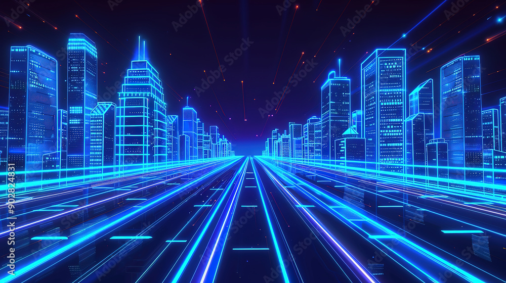 Technology driven Blue Luminous City Architecture and Road Surface Technology driven Blue Luminous City Architecture and Road Surface
