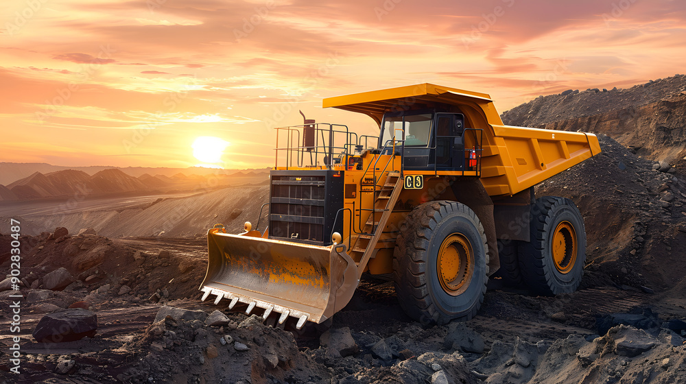 Construction Bulldozer at Sunrise Construction Bulldozer at Sunrise