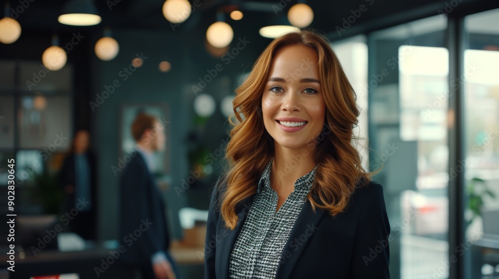 A professional businesswoman with a warm smile A professional businesswoman with a warm smile