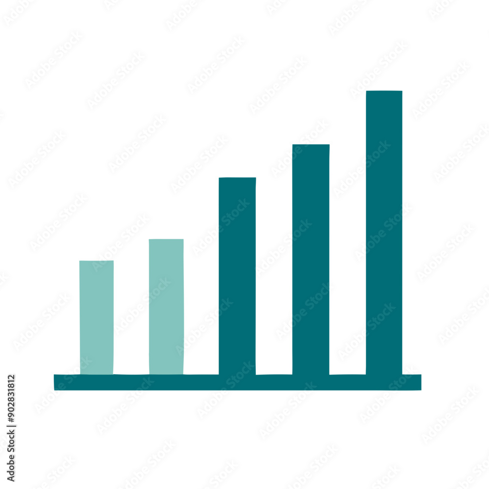 Bar chart icon, social media concept Bar chart icon, social media concept