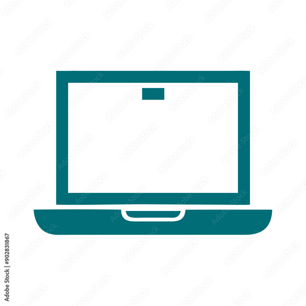 Laptop computer icon, social media concept Laptop computer icon, social media concept