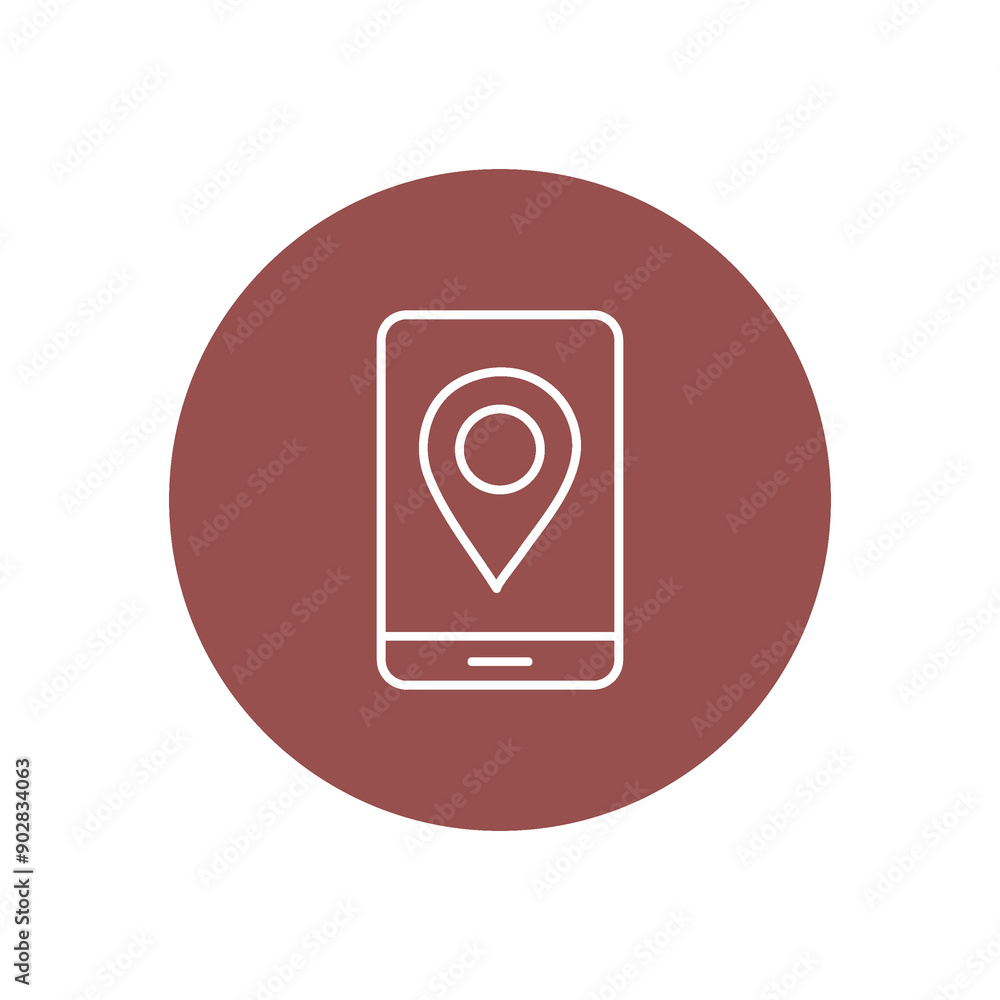 Flat icon. Navigation and address icon. Color icon on isolated on white background. Perfect for your creative idea. Flat icon. Navigation and address icon. Color icon on isolated on white background. Perfect for your creative idea.