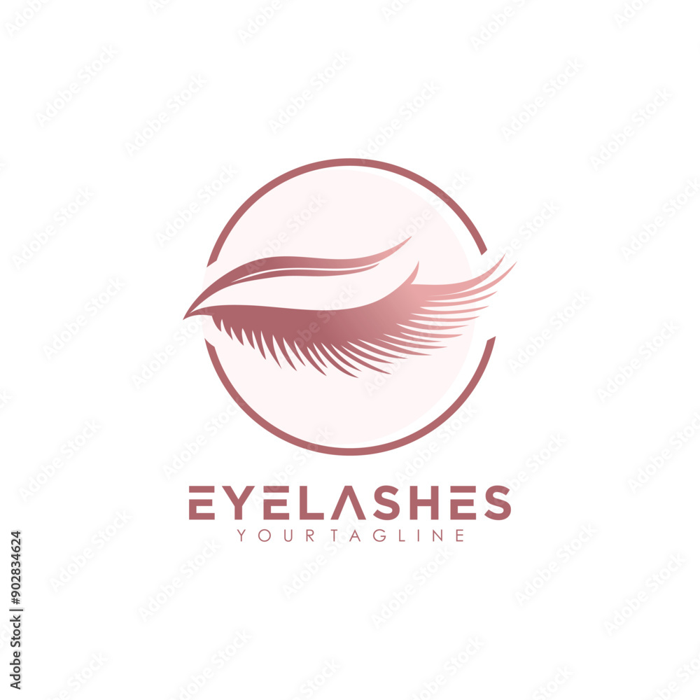 Eyelashes logo design vector icon with premium concept Eyelashes logo design vector icon with premium concept