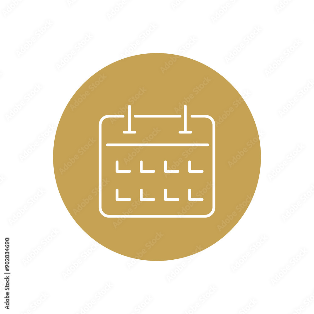 Flat illustration. Calendar color icon. Icon on isolated on white background. Perfect for your creative idea. Flat illustration. Calendar color icon. Icon on isolated on white background. Perfect for your creative idea.