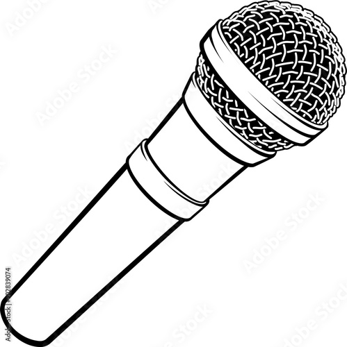 Mic Microphone Cartoon Illustration Icon