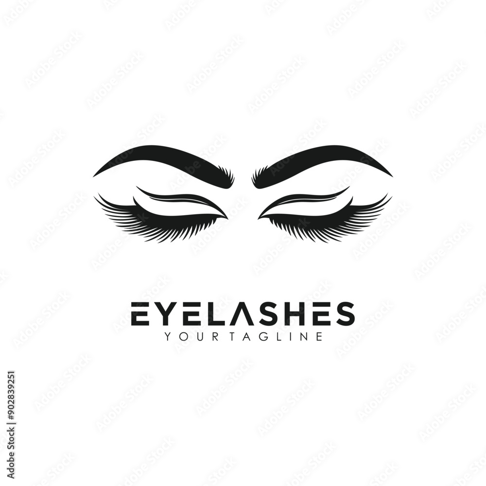 Eyelashes logo design vector icon with premium concept Eyelashes logo design vector icon with premium concept