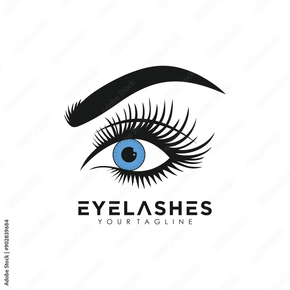 Eyelashes logo design vector icon with premium concept Eyelashes logo design vector icon with premium concept