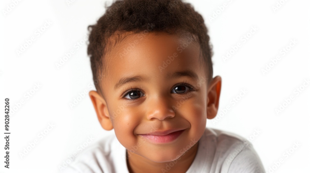 A cute preschool boy posing for the camera A cute preschool boy posing for the camera