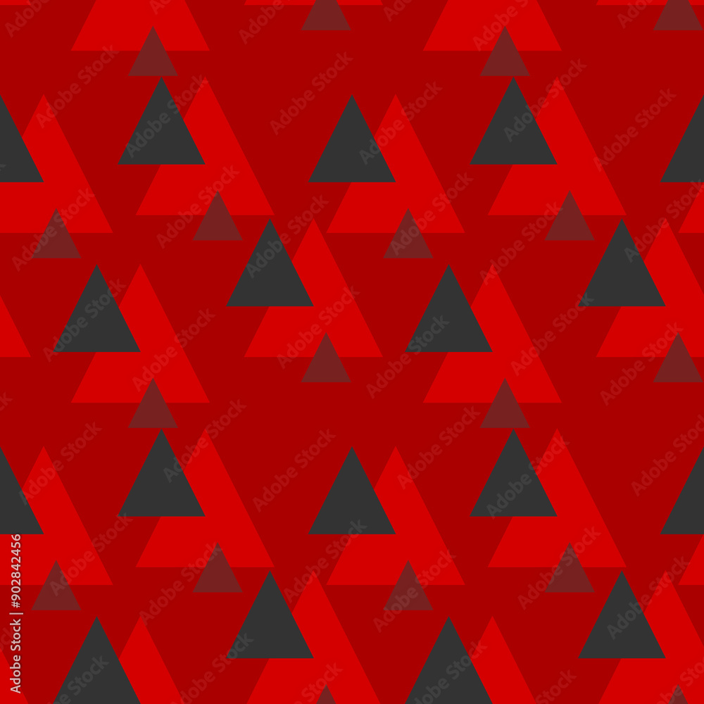 Red Triangle Seamless Pattern, Repeat Pattern Red Triangle Seamless Pattern, Repeat Pattern