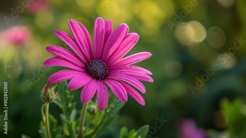 A vibrant pink flower in full bloom