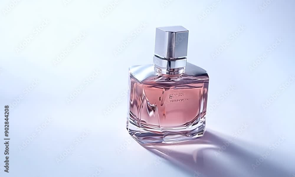 Perfume bottle rotation in studio. Perfume bottle rotation in studio.