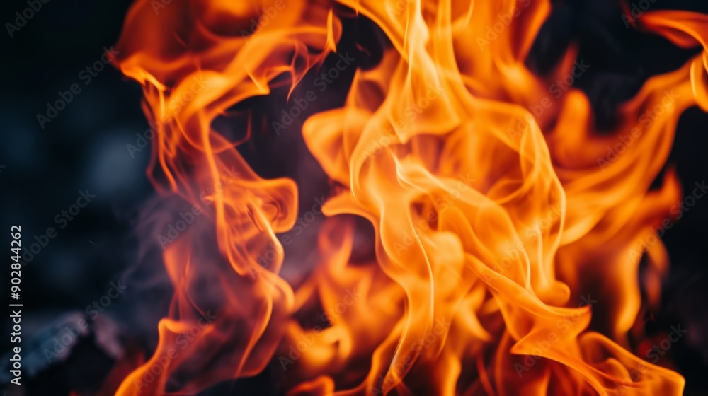 Bright orange and yellow fire flame Bright orange and yellow fire flame