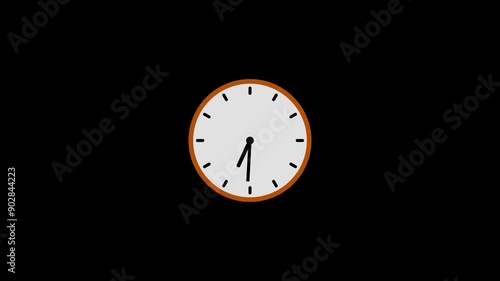 Wallpaper Mural Abstract Clock Icon Counting Down 24-Hour Day Fast Speed and Clock timer rotation 360 UHD Animation. Torontodigital.ca