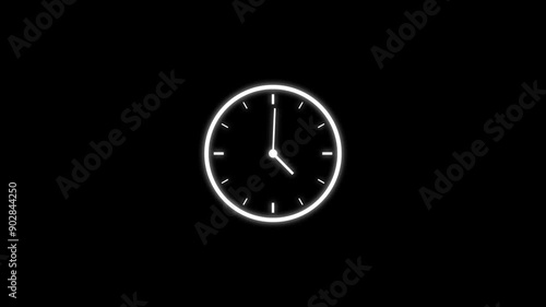 Wallpaper Mural Abstract 24 Hours Clock Icon Day Fast Speed and Clock Timer Rotation 360 UHD Animation. Torontodigital.ca