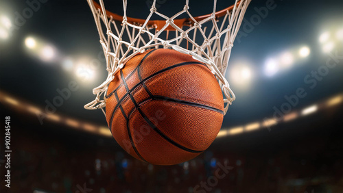 Wallpaper Mural Basketball in the net, a goal in a basketball game Torontodigital.ca