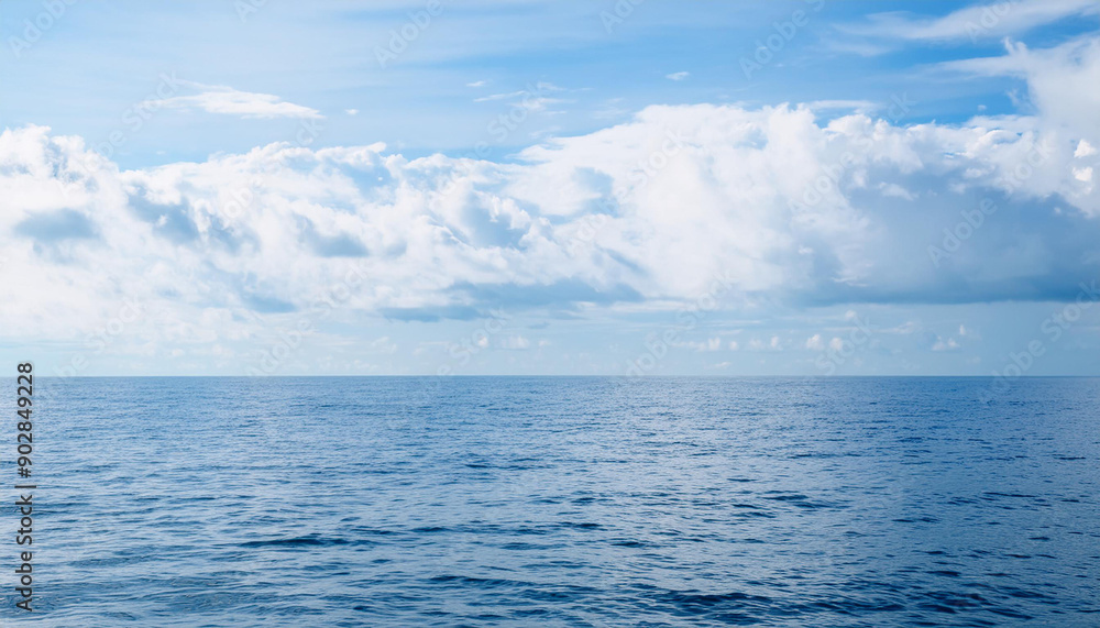 a beautiful blue sea with clouds. background, concept of calm and relaxation , high resolution a beautiful blue sea with clouds. background, concept of calm and relaxation , high resolution