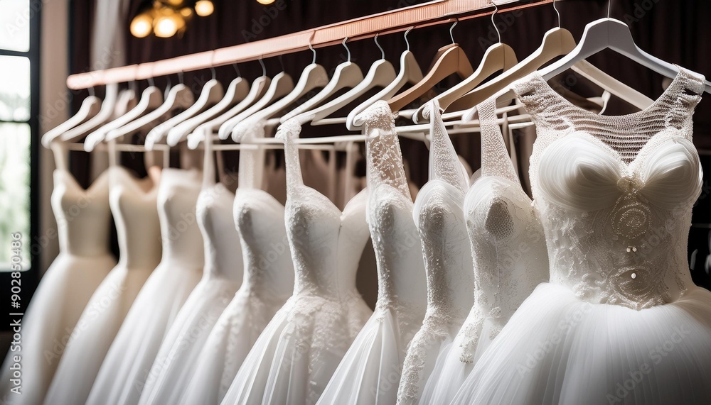 Fototapeta premium hangers in a row