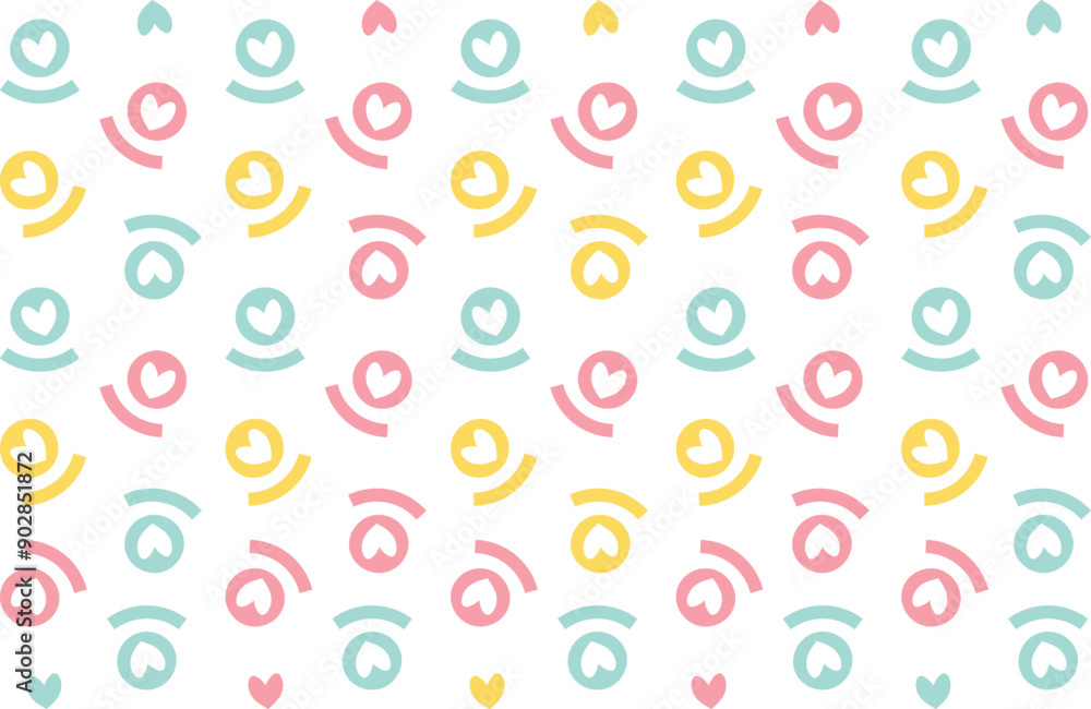 Seamless pattern with hearts Seamless pattern with hearts
