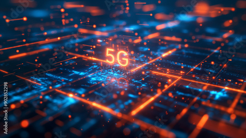 5G Network Abstract Background