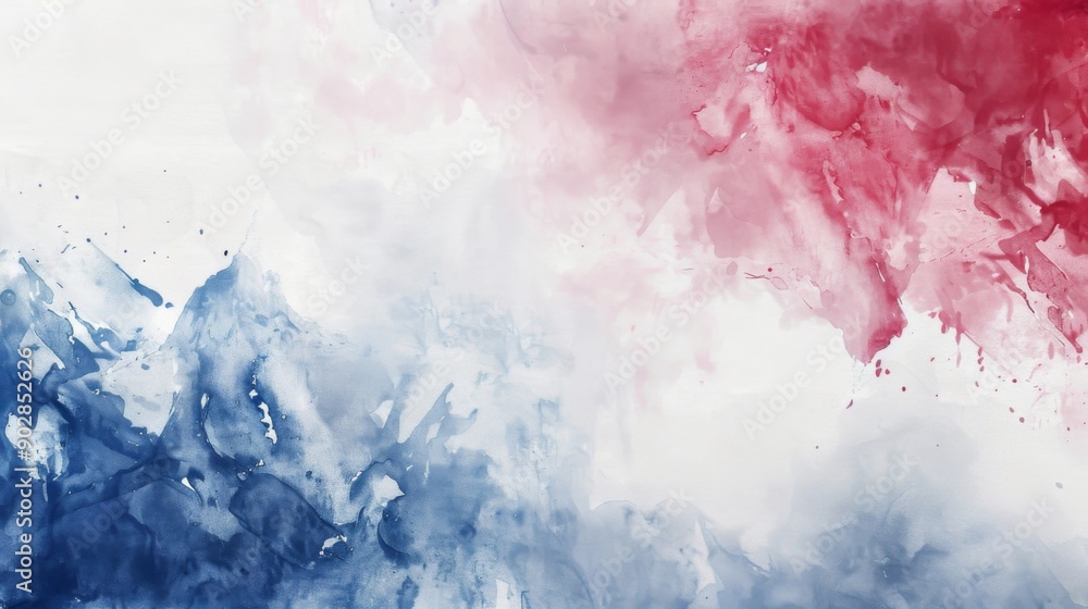 Fototapeta premium Watercolor background with blank copy space for text. Painted colorful abstract texture