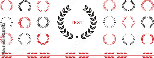 Laurel Wreath Vector Set. Collection of Foliate Award Wreaths for Cinema Festivals etc