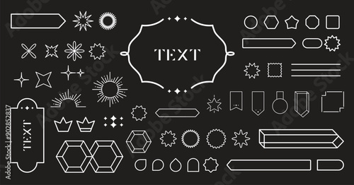 Set of abstract organic shapes and textures for design layouts — hand-drawn vector elements