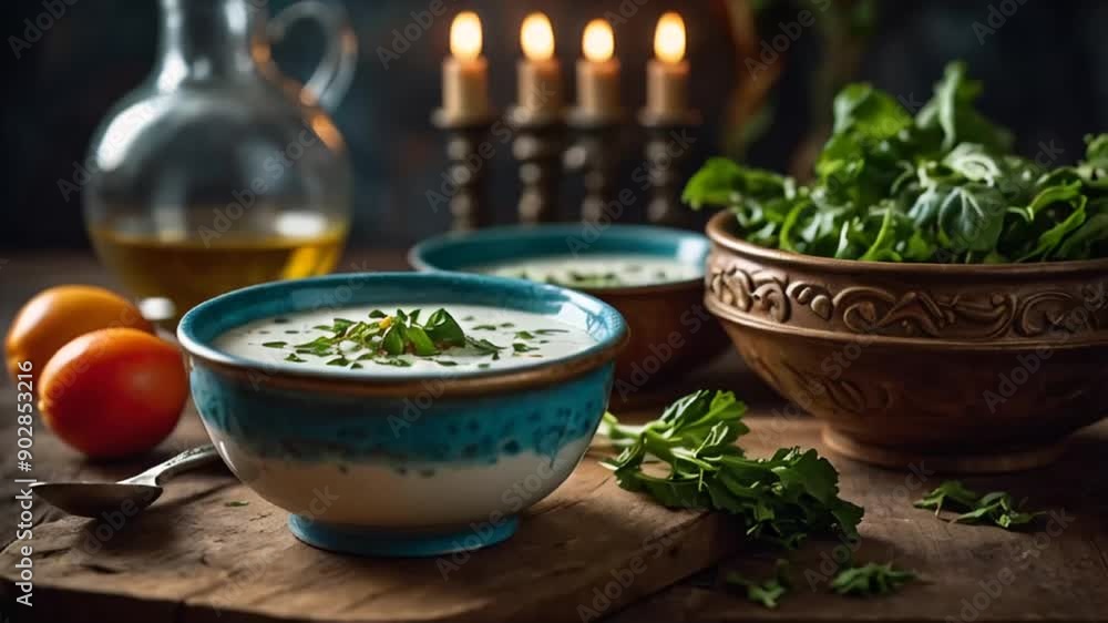 Tarator cold soup, traditional Bulgarian food homemade
Tarator cold soup, traditional Bulgarian food homemade