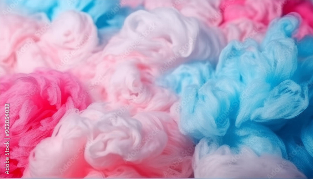 Fototapeta premium close-up of a colorful cotton candy background high resolution