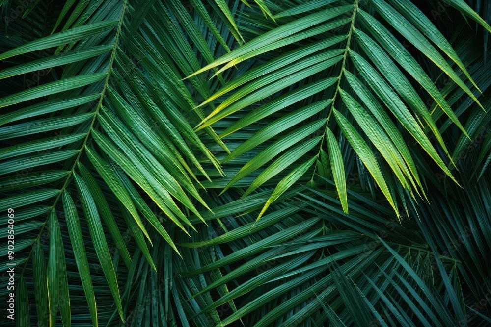 Obraz premium Tropical Palm Leaves Texture