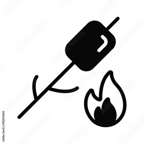 Indulge in roasting marshmallows with our delightful Vector Icon!