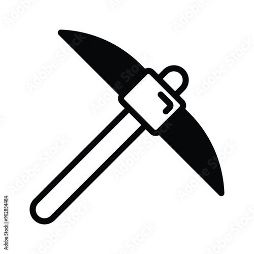Unearth creativity with our Mining Pickaxe Vector Icon