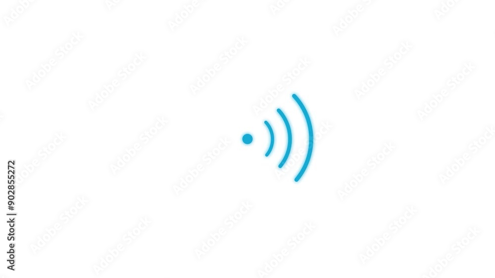 Abstract wireless icon animation and digital network signal technology. Abstract wireless icon animation and digital network signal technology.