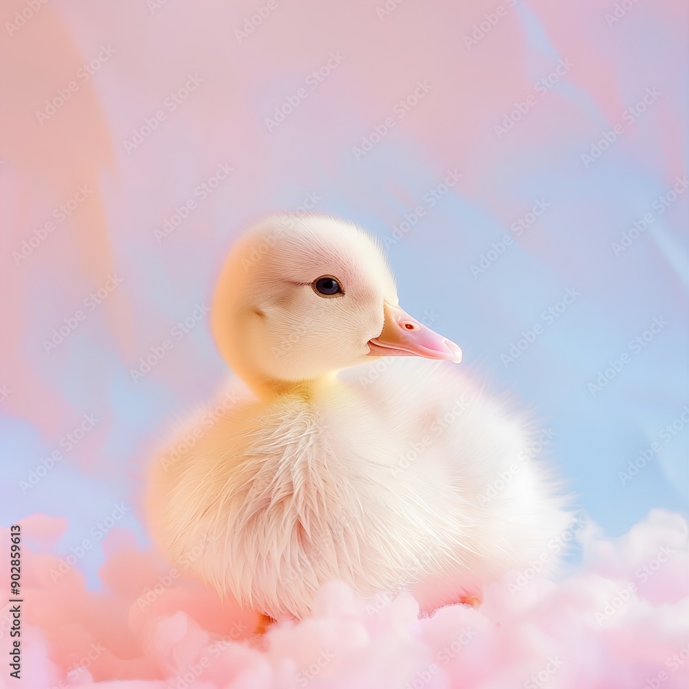 pink duck on blue sky pink duck on blue sky