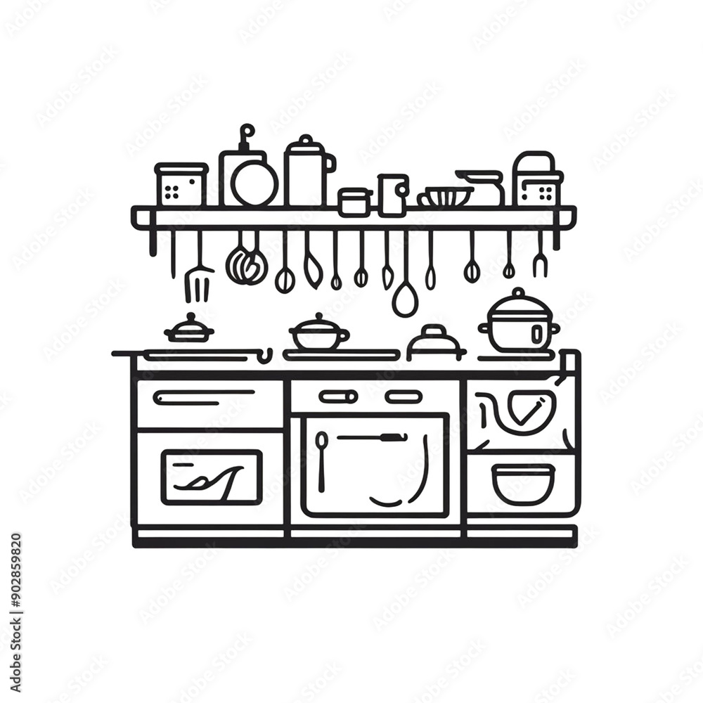 kitchen interior design isolated on white background kitchen interior design isolated on white background
