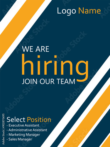 We are hiring banner, poster. We are hiring join our team.