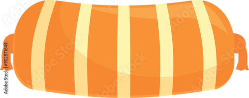 Soft bolster pillow with stripes providing comfort and support while sleeping