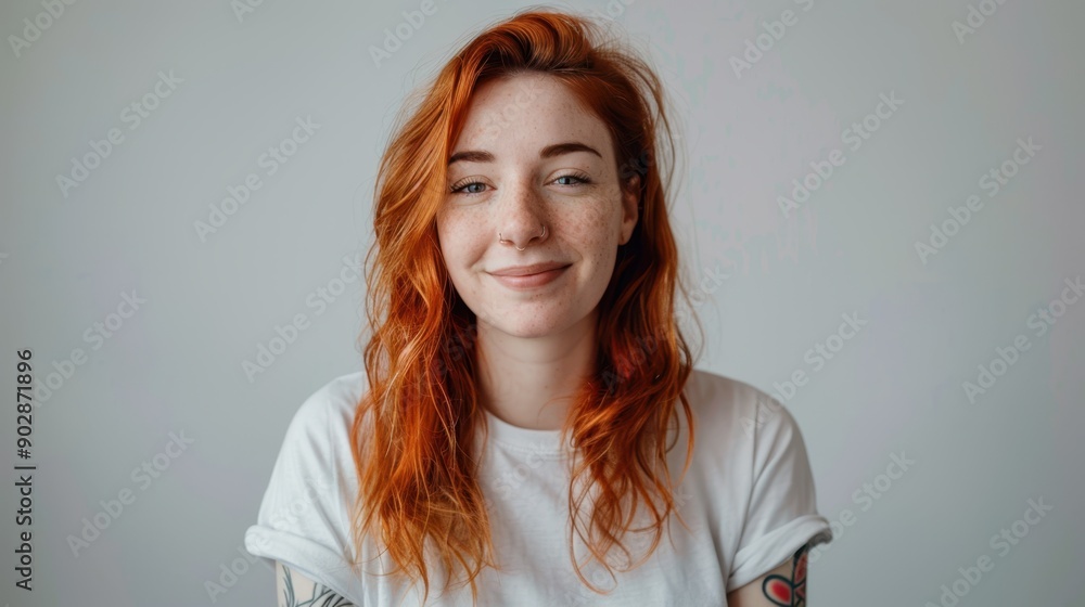 The redheaded woman portrait The redheaded woman portrait