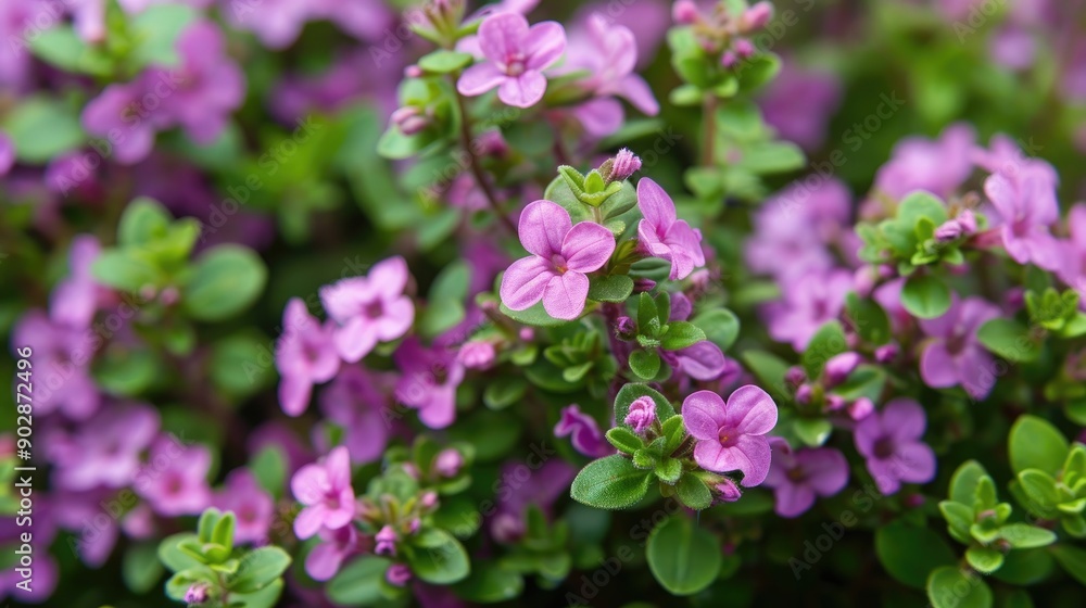 Medicinal and food herb Thymus serpyllum Breckland thyme Breckland wild thyme creeping thyme or elfin thyme blossoms close up Natural medicine Culinary ingredient and fragrant spice in habitat Medicinal and food herb Thymus serpyllum Breckland thyme Breckland wild thyme creeping thyme or elfin thyme blossoms close up Natural medicine Culinary ingredient and fragrant spice in habitat
