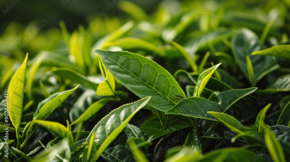 Fermented green tea leaves Fermented green tea leaves