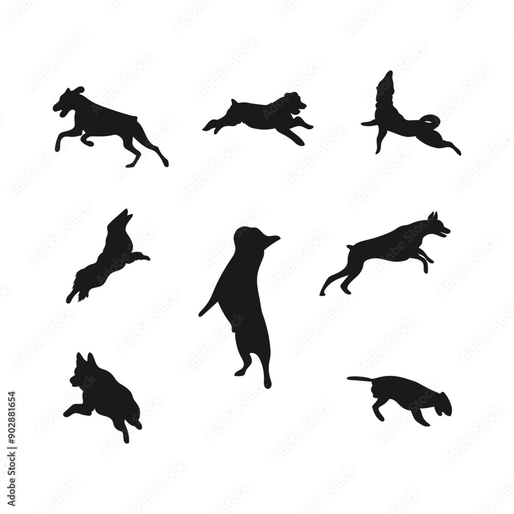 vector illustration of running dog silhouette vector illustration of running dog silhouette