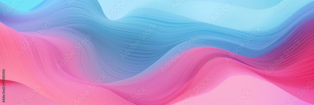 Obraz premium Abstract Pink and Blue Waves