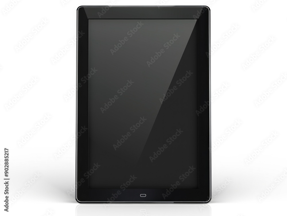 Blank Tablet Screen. Three-Dimensional Black Tablet with Blank Screen Design Blank Tablet Screen. Three-Dimensional Black Tablet with Blank Screen Design