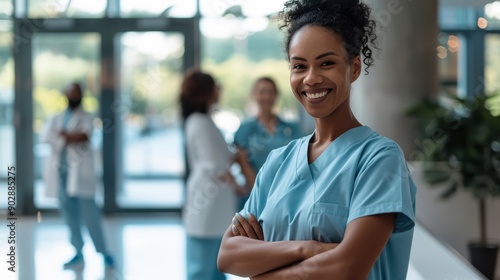 The smiling nurse at hospital