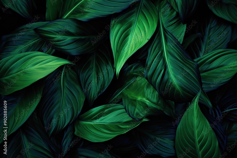 Fototapeta premium Green Leaves Pattern: A Natural Design