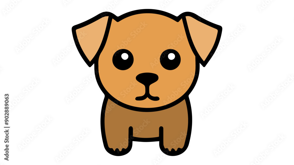 Fototapeta premium cute puppy symbol sign illustration in vector