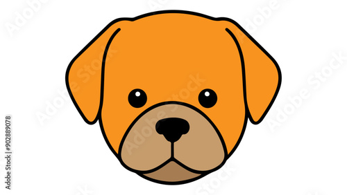 simple dog portrait illustration
