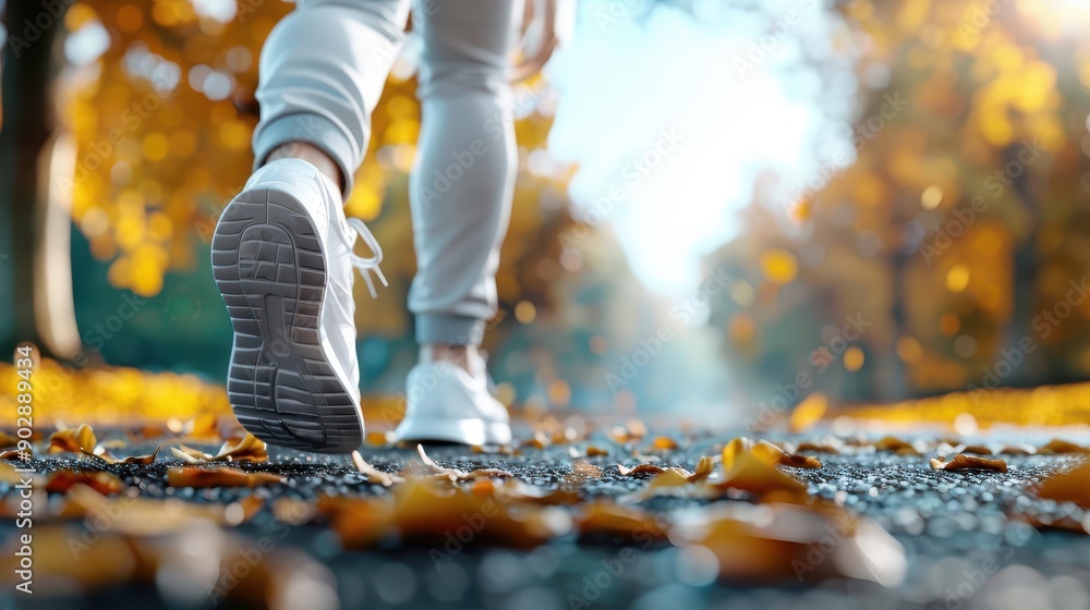 Person jogging in a park, illustrating physical fitness Person jogging in a park, illustrating physical fitness