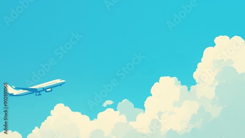 飛行機のアニメーション動画